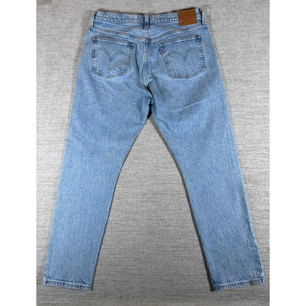 Levi's 501 S Jeans Womens 32x27 Light Blue Skinny Stretch Button Fly 31/28 - Picture 6 of 10